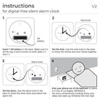 Bagby MINIMALIST - Silent Alarm Clock